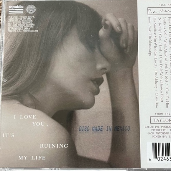 Sealed - The Manuscript TTPD Taylor Swift Collectors Edition Deluxe CD 🤍🖤 - Picture 2 of 3